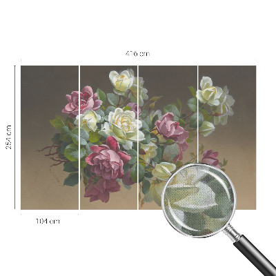 Papel mural con patrón decorativo con diseño de elegancia floral