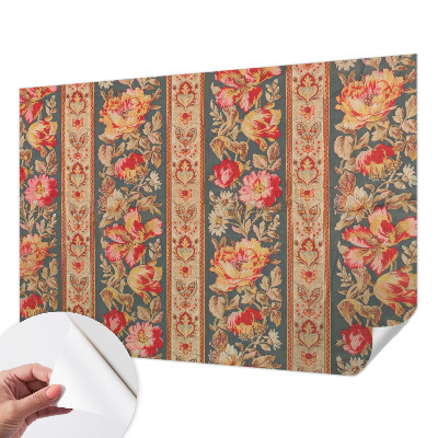 Mural de pared con estampado hermoso Flores coloridas