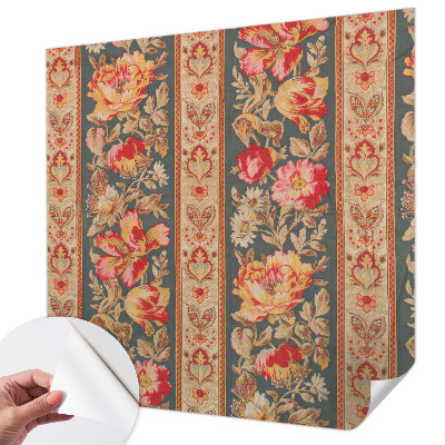 Mural de pared con estampado hermoso Flores coloridas