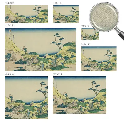 Papel mural con patrón decorativo con un diseño de paisaje rural