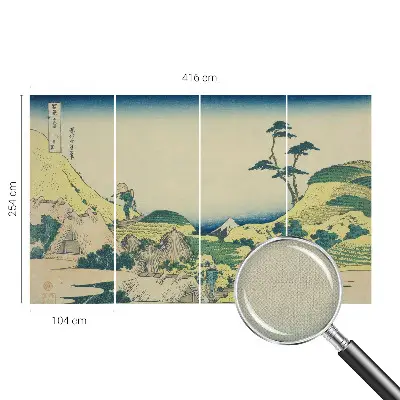 Papel mural con patrón decorativo con un diseño de paisaje rural