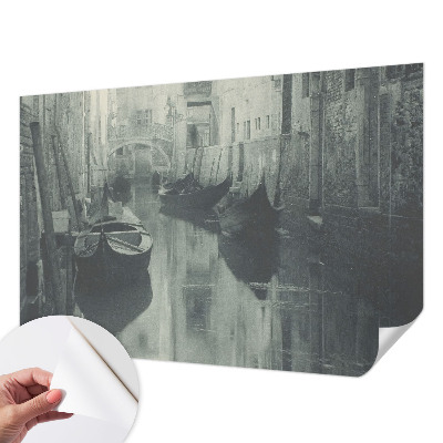 Papel mural texturado decorativo con diseño de canal antiguo