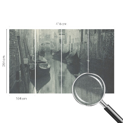 Papel mural texturado decorativo Canal antiguo