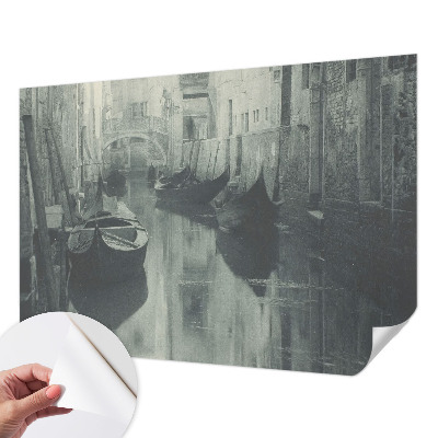 Papel mural texturado decorativo con diseño de canal antiguo