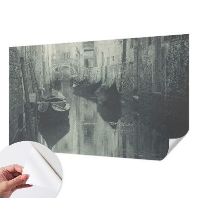 Papel mural texturado decorativo con diseño de canal antiguo