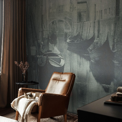 Papel mural texturado decorativo Canal antiguo