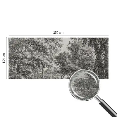 Fotomural decorativo para cabecero de cama con un paisaje forestal