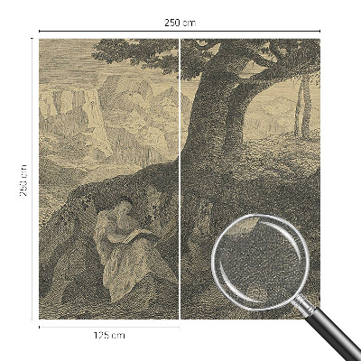 Papel mural texturado decorativo Carácter de lectura