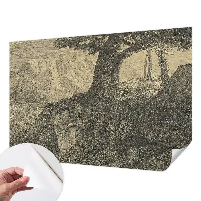 Papel mural texturado decorativo con diseño con motivo de letras
