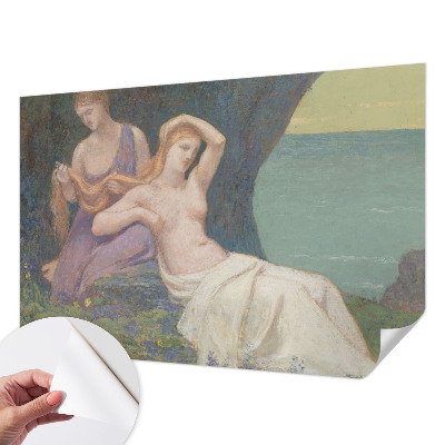 Mural de pared con estampado hermoso con una escena costera