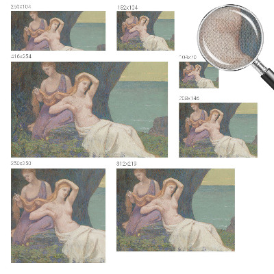 Mural de pared con estampado hermoso con una escena costera