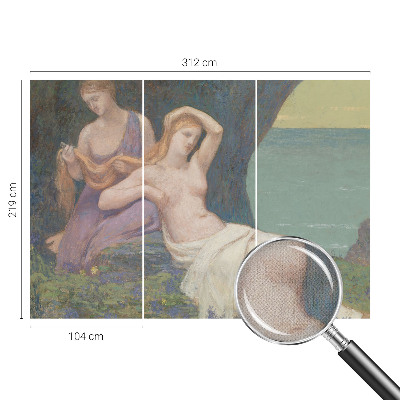 Mural de pared con estampado hermoso Escena costera