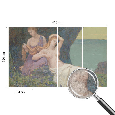 Mural de pared con estampado hermoso Escena costera