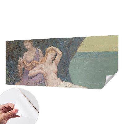 Mural de pared con estampado hermoso con una escena costera