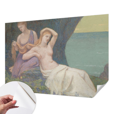 Mural de pared con estampado hermoso con una escena costera