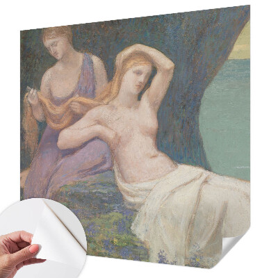 Mural de pared con estampado hermoso con una escena costera