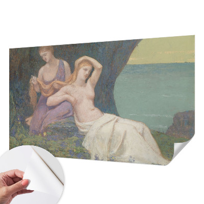 Mural de pared con estampado hermoso con una escena costera