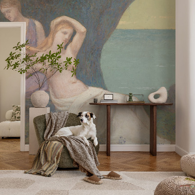 Mural de pared con estampado hermoso Escena costera