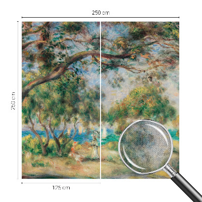 Papel mural con patrón decorativo Paisaje costero