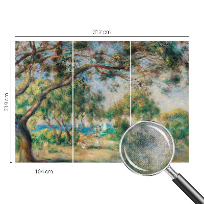 Papel mural con patrón decorativo Paisaje costero