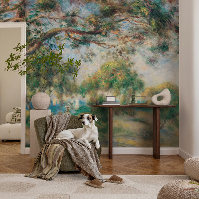 Papel mural con patrón decorativo Paisaje costero