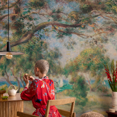 Papel mural con patrón decorativo Paisaje costero