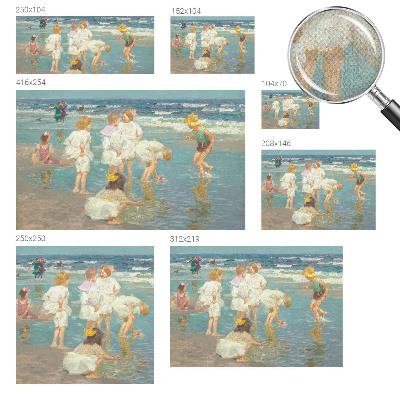 Papel mural texturado decorativo Infancia en la playa