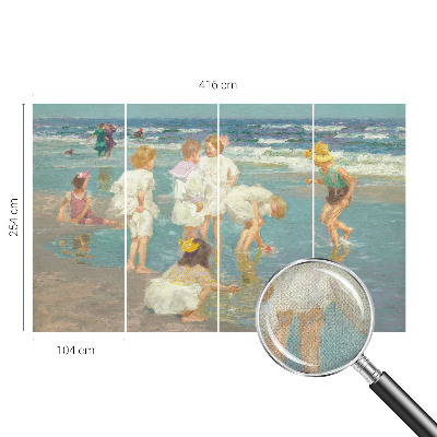 Papel mural texturado decorativo Infancia en la playa