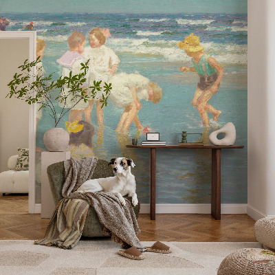 Papel mural texturado decorativo Infancia en la playa