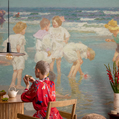 Papel mural texturado decorativo Infancia en la playa