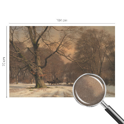 Fotomural decorativo para cabecero de cama con un paisaje invernal