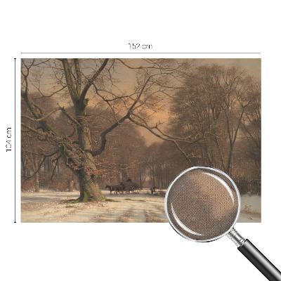Fotomural decorativo para cabecero de cama con un paisaje invernal