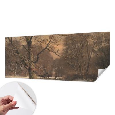 Fotomural decorativo para cabecero de cama con un paisaje invernal