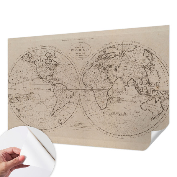 Papel mural con patrón decorativo Mapa antiguo