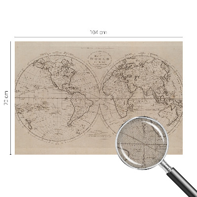 Papel mural con patrón decorativo Mapa antiguo