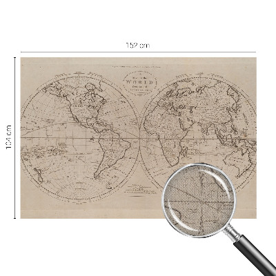 Papel mural con patrón decorativo Mapa antiguo