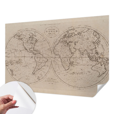 Papel mural con patrón decorativo Mapa antiguo