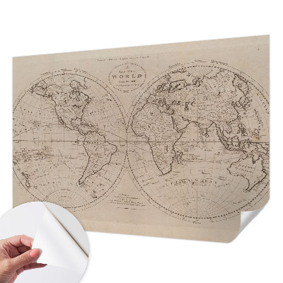 Papel mural con patrón decorativo Mapa antiguo