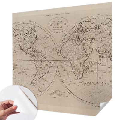 Papel mural con patrón decorativo Mapa antiguo