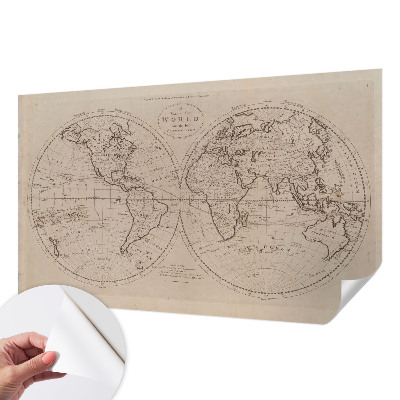 Papel mural con patrón decorativo Mapa antiguo