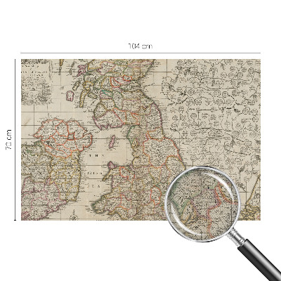 Mural de pared con estampado hermoso Mapa antiguo