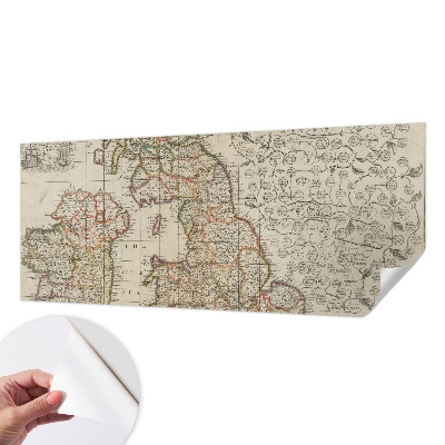Mural de pared con estampado hermoso con diseño de mapa antiguo
