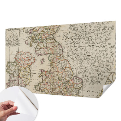 Mural de pared con estampado hermoso Mapa antiguo