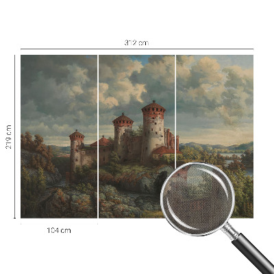 Papel mural texturado decorativo Paisaje romántico