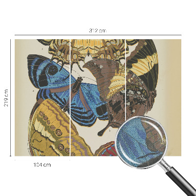 Mural de pared con estampado hermoso Inspiración de mariposas