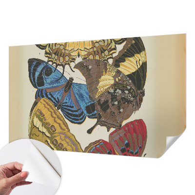 Mural de pared con estampado hermoso con motivo de mariposas como inspiración