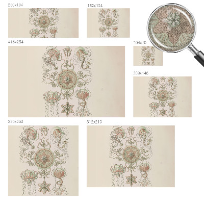 Papel mural con patrón decorativo mundo submarino