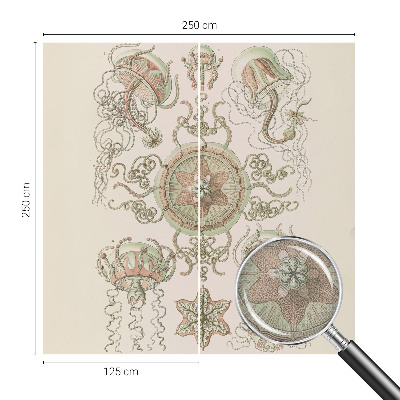 Papel mural con patrón decorativo mundo submarino