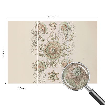 Papel mural con patrón decorativo mundo submarino