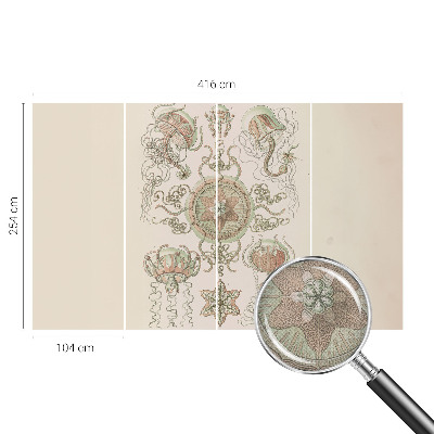 Papel mural con patrón decorativo mundo submarino